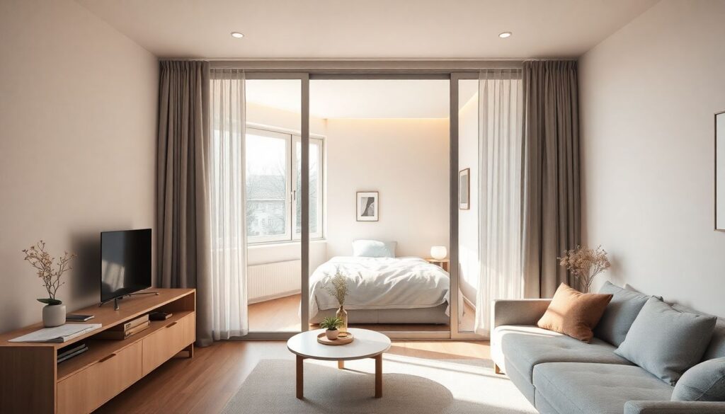 Маленькая квартира — большие возможности: идеи зонирования студий и однушек - иллюстрация