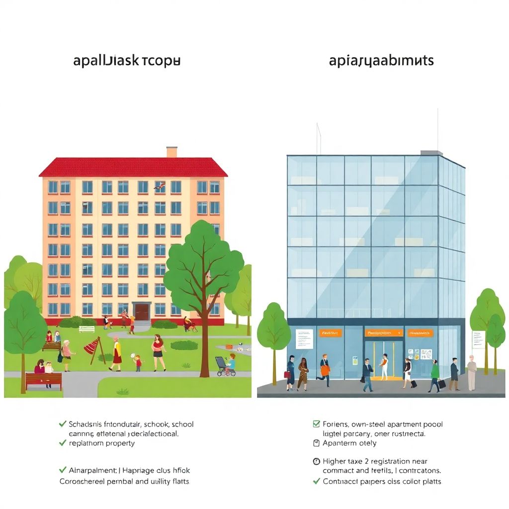 Апартаменты vs квартиры: ключевые юридические и бытовые нюансы перед покупкой
