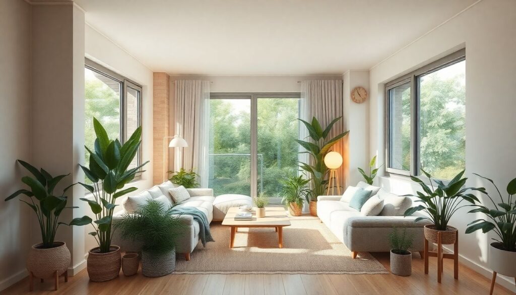 Эко-интерьер в городской квартире: натуральные материалы, зелень и осознанный подход - иллюстрация