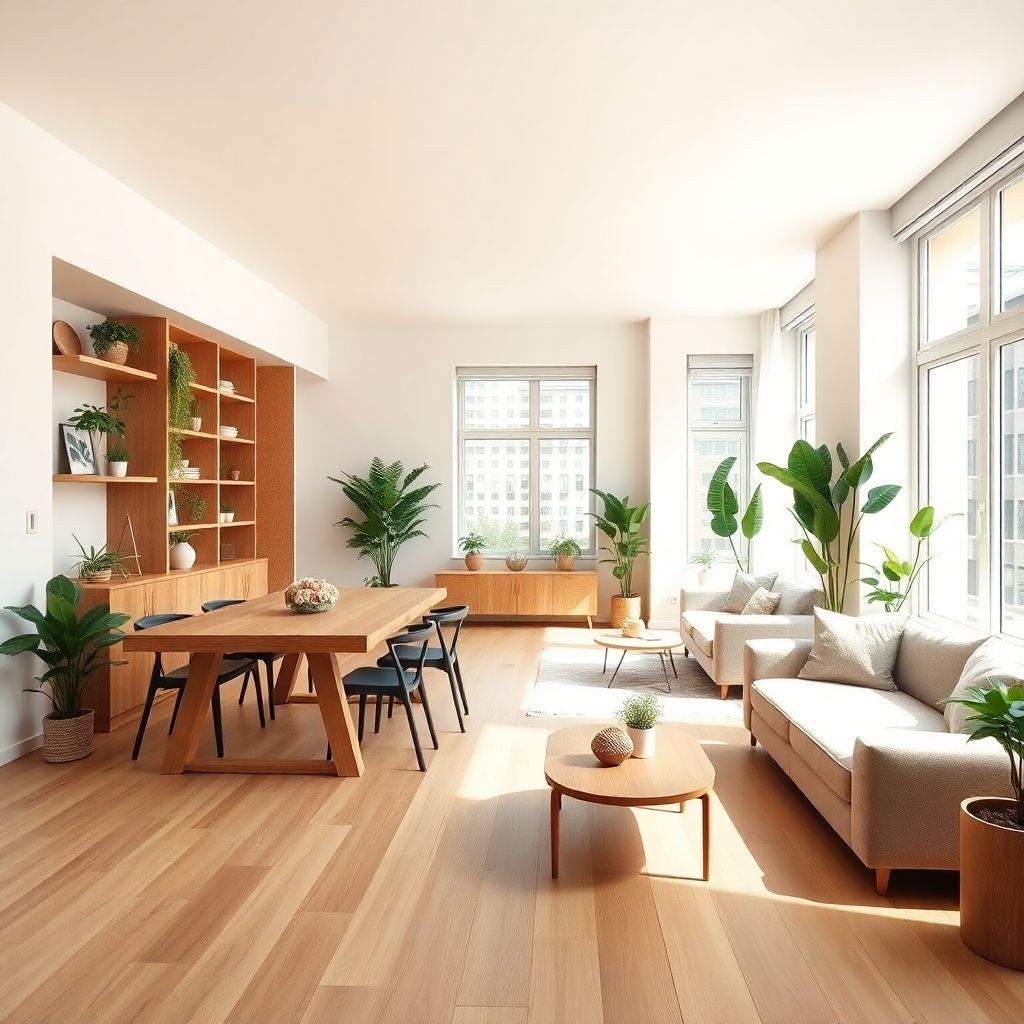Эко-интерьер в городской квартире: натуральные материалы, зелень и осознанный подход