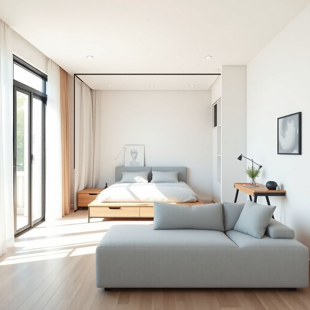 Зонирование маленькой квартиры до 40 м²: лучшие идеи для современного интерьера