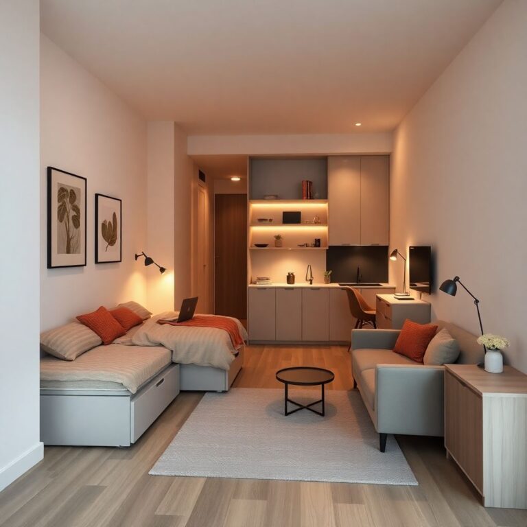 Маленькая квартира, большое пространство: приёмы зонирования и хранения